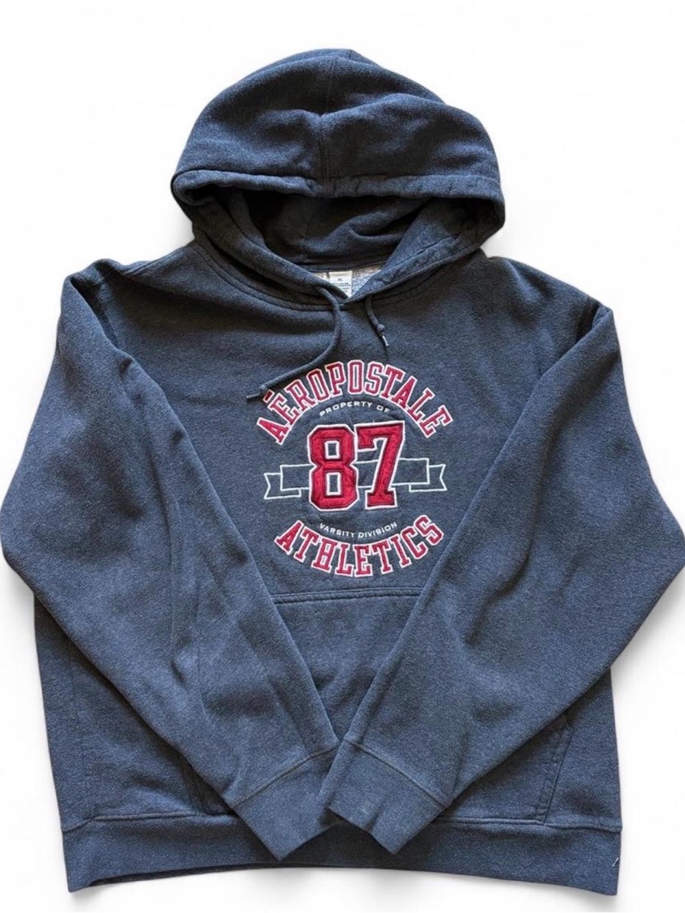 Aeropostale vintage Y2K Men’s grey varsity Athletics Hoodie size l/Xl